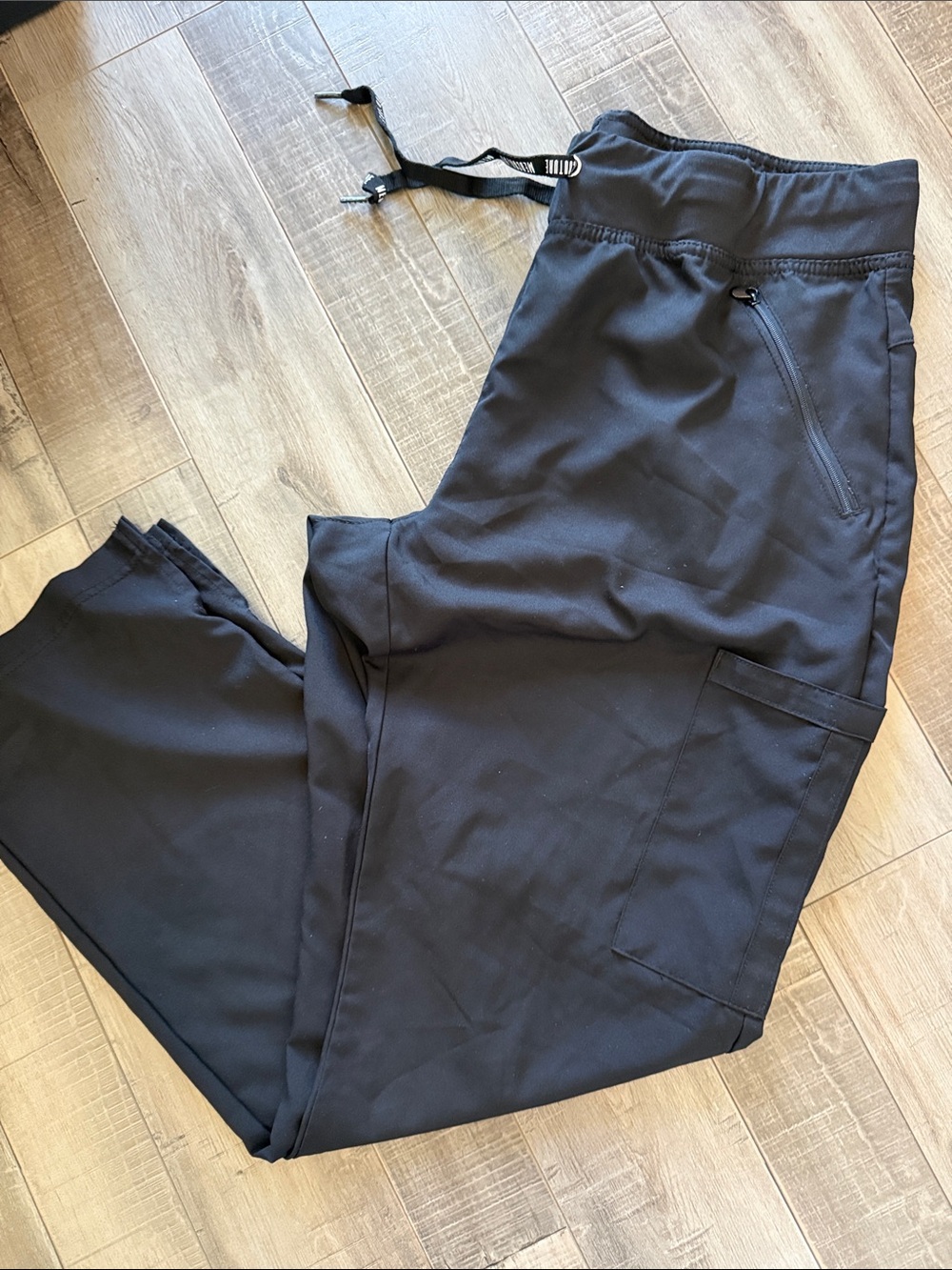 Insight Black Women's Scrub Pants with Zip Pocket
